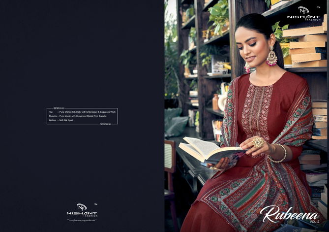 Nishant Rubeena Vol 2 Fancy Designer Wear Wholesale Printed Salwar Suits